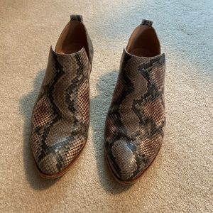 Frye & Co snakeskin leather booties